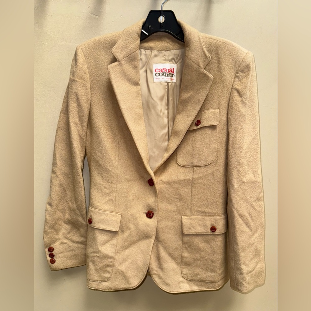 Casual Corner Vintage 50% Lambs Wool 50% Camel Hair Genuine Imported